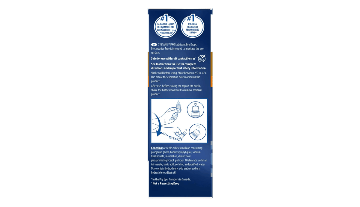 Systane PRO sans agent de conservation