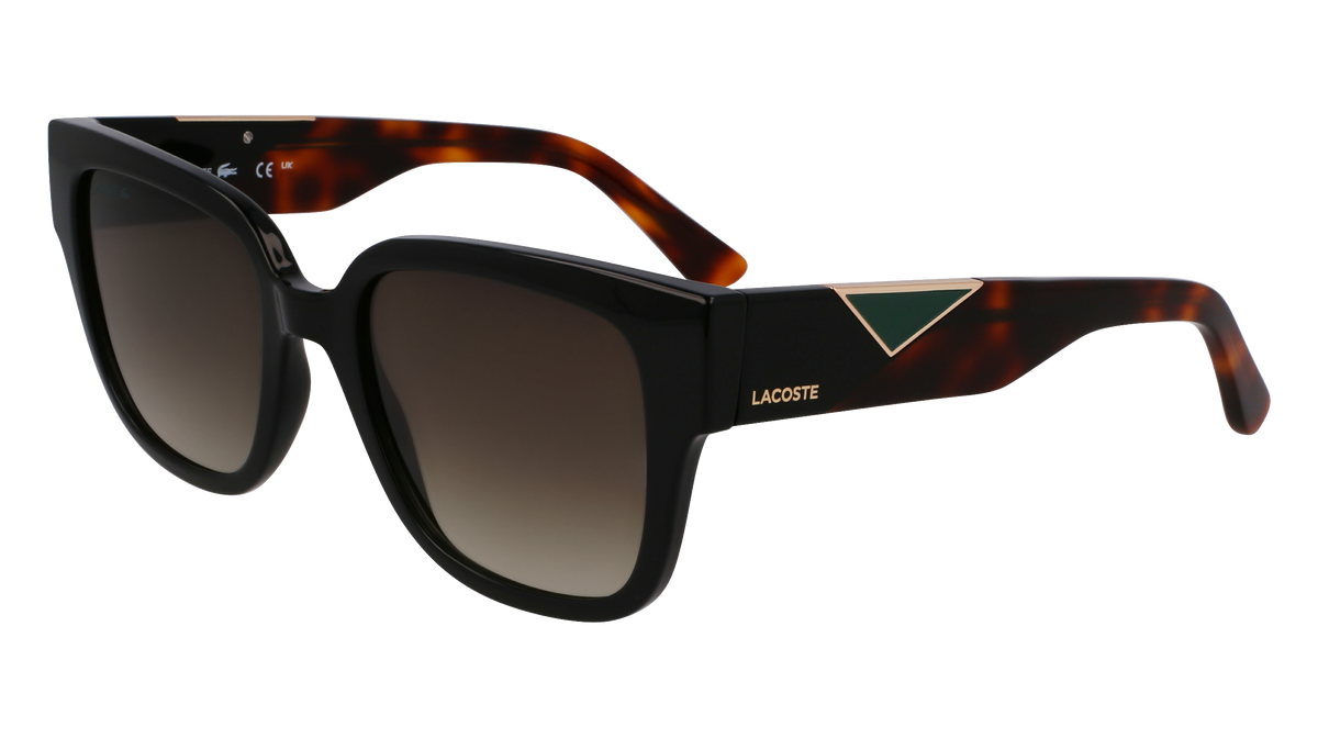 L6044S Sunglasses Lacoste 54 Noir avec branches écaille – 001 Brun dégradé