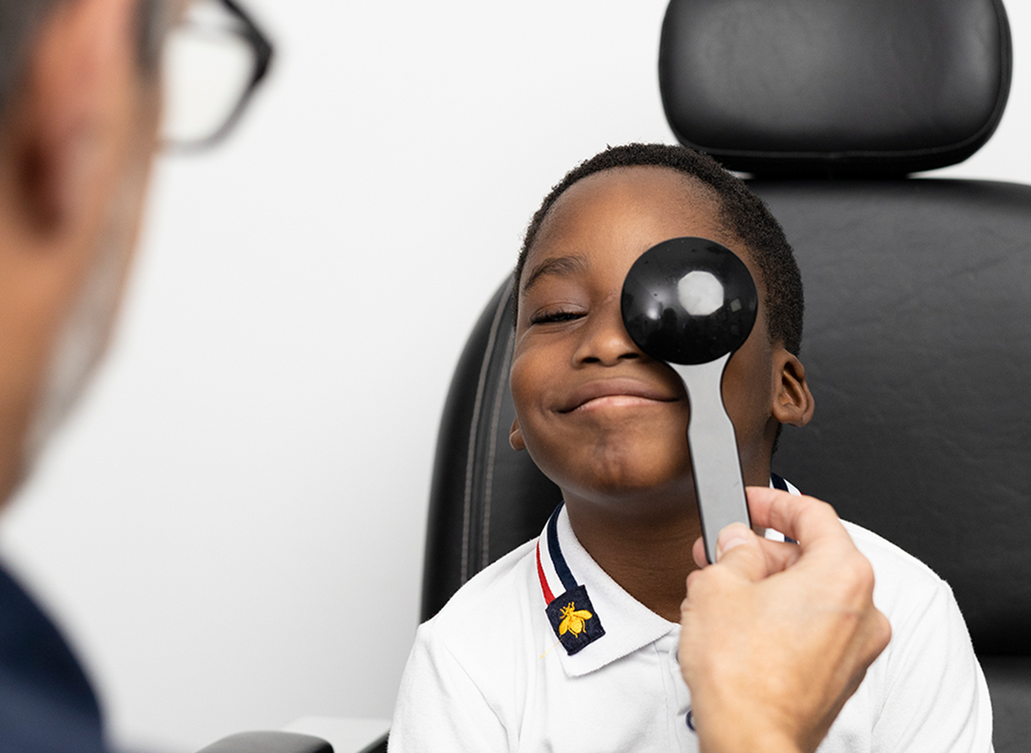 Child eye exam right eye examination