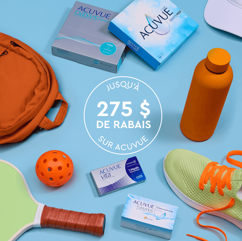 Jusqu’à 275 $ de rabais sur les verres de contact ACUVUE
