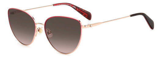 HAILEY/G/S Sunglasses Kate Spade 55 Pink Brown